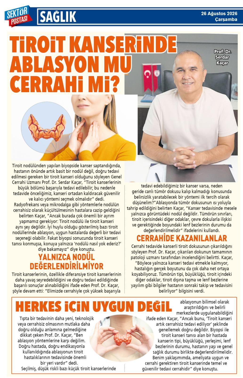 26 Ağustos 2026- Sektör Postası