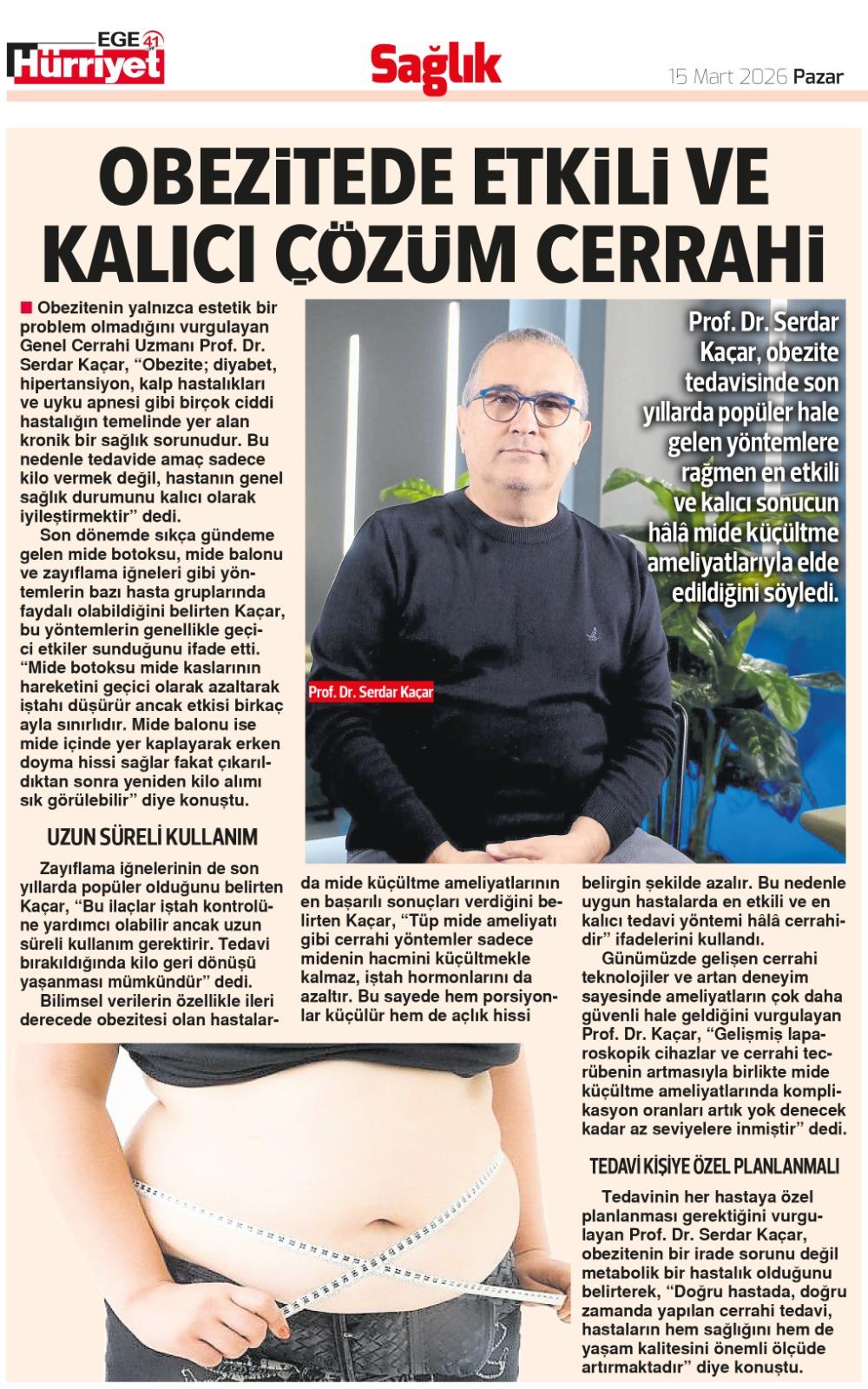 15 Mart 2026 - Hürriyet