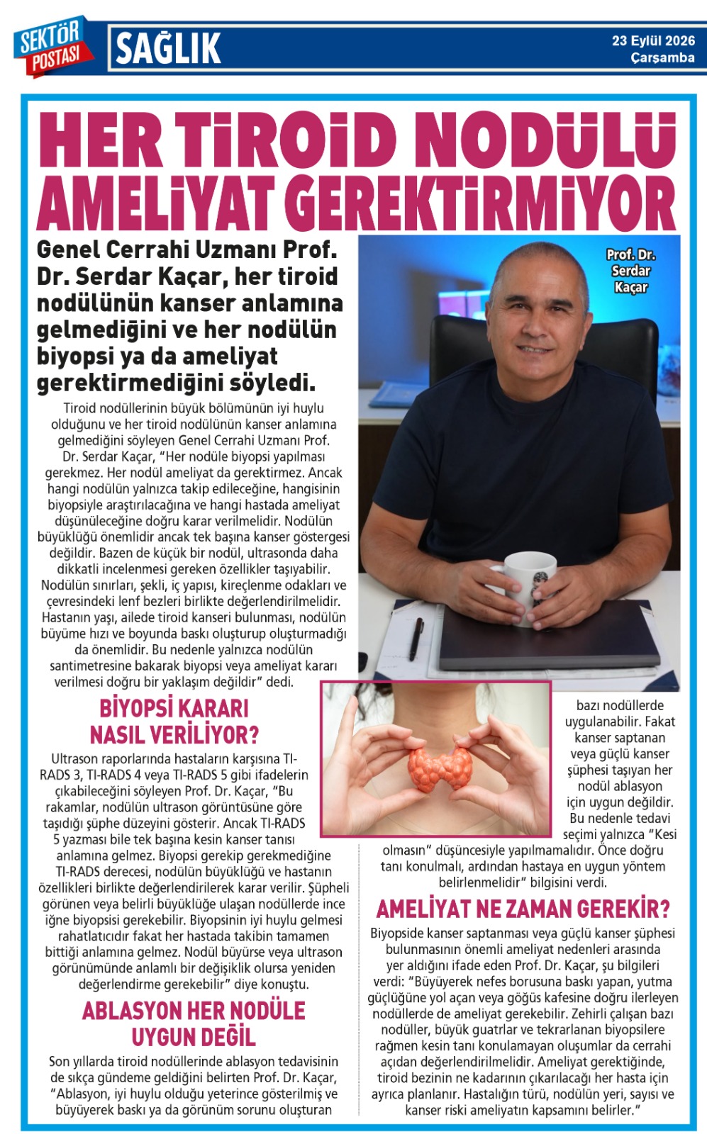 23 Eylül 2026 - Sektör Postası